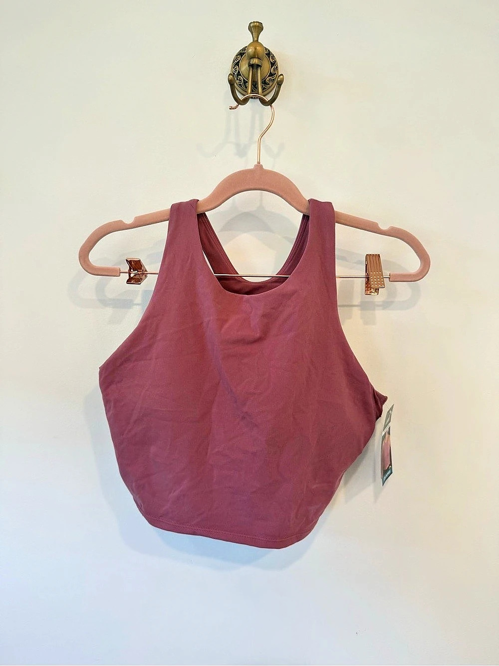 Avia Crop Sports Bra Low Support Pink Size Large NWT